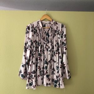 Free People blouse floral butterfly S